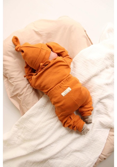 Oh Lala Koala Ahtapot Nakışlı 5li Uzun Kollu Yenidoğan Set Tarçın