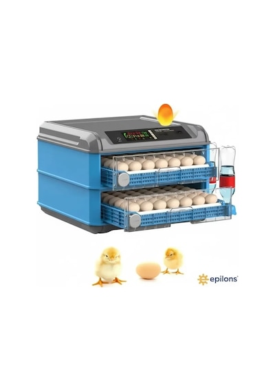 Tam Otomatik 128 Yumurta Kapasiteli Kuluçka Makinesi - Civciv Kaz Hindi Ördek İçim Kablosuz Kameralı Lisinya