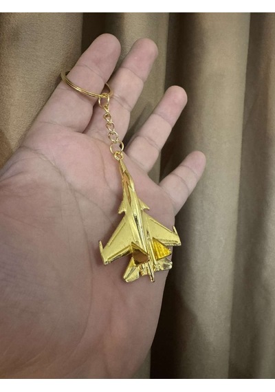 Herşey Nota Savaş Uçağı Uçak Hostes Pilot Gold Altın Metal Anahtarlık