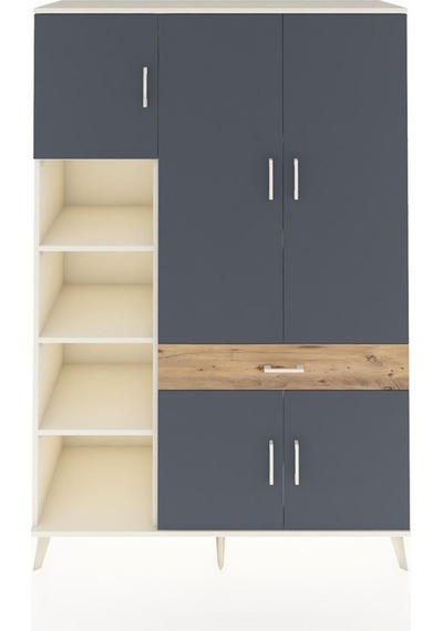 Hyperion Dolap 8 Raflı Tek Çekmeceli 5 Kapaklı 132x44x195 Aytaşı-antrasit/çam Antrasıt/atlas Çam - Aytası Hyperion Dolap 8 Raflı Tek Çekmeceli 5 Kapaklı 132x44x195 Aytaşı-antrasit/çam Antrasıt/atlas Çam - Aytası