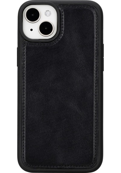 Apple Uyumlu   iPhone 15 Plus Deri Cüzdanlı Kılıf   Mwwn Rst1 Siyah