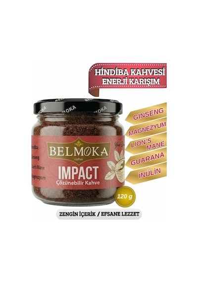 İmpact Hindiba Ginseng Lion's Mane Magnezyum İnülin Katkılı Çözünebilir Form Kahve 120 G