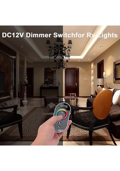 Dokunmatik Kumandalı Rgb Şerit Led Kontrol Devresi Cihaz 644-tou-rf-rgb18a Siyah 432w 12-24v Uzaktan Kumanda Rf RGB