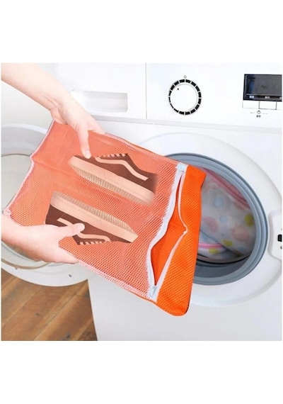 Fermuarlı Ayakkabı Yıkama Filesi 5 Adet 40x40 Cm Çok Renkli