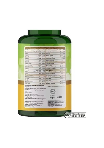 Nature's Supreme Multivitamin For Men 60 Kapsül 2 Adet