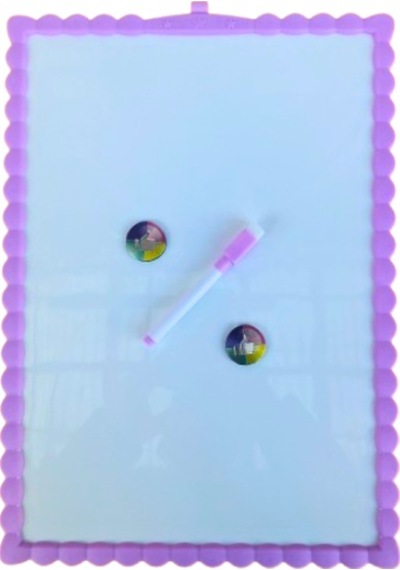 Çocuklar İçin Magnetik Çift Taraflı Yazı Tahtası 28x39.5 Cm Mor Mor