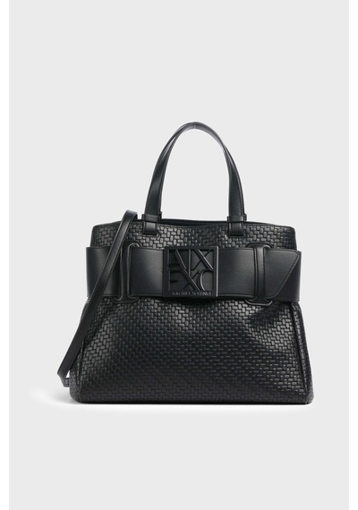 Armani Exchange Logolu Çıkarılabilir Askılı Çanta Bayan Çanta Xw000285 Af22628 Uc001 Siyah
