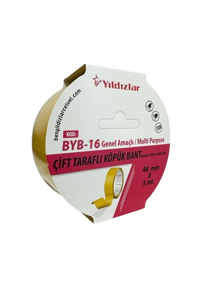 Yıldızlar Çift Taraflı Köpük Bant 48mmx5m - 3 Adet