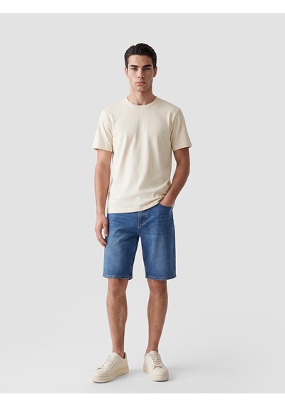 Lcwaıkıkı Classic Bej Regular Fit Basic Erkek Dry Touch Tişört