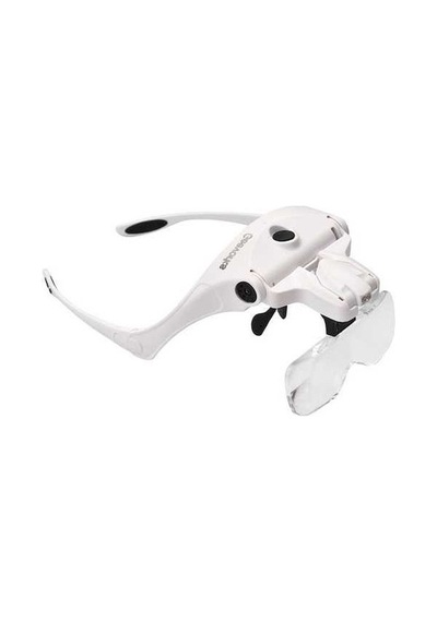Bosphorusboutique 5 Mercekli Şarj Edilebilir Led Büyüteç Gözlük - 1.0x-3.5x Lens, Ayarlanabilir Baş Bandı Ve Usb Şarj