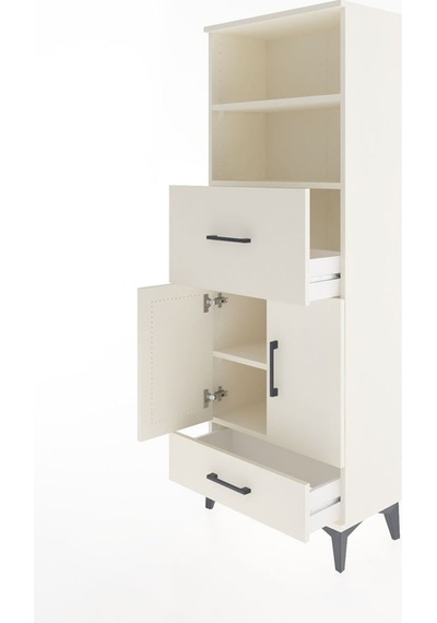 Arges Dolap 4 Raflı 2 Çekmeceli 2 Kapaklı 60x30x163 Aytaşı-ay... Aytaşı