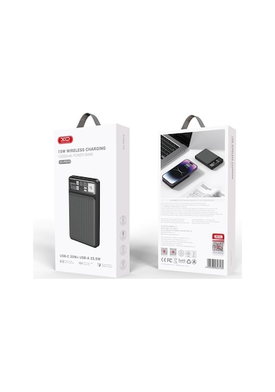 22.5w Hızlı Şarjlı Led Göstergeli 10000 Mah Çift Yönlü Pd Taşınabilir Şarj Cihazı Powerbank Beyaz