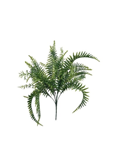 Yapay Çiçek Plastik Cycas Aşk Merdiveni Eğrelti Otu Sıkas Bitkisi 18yaprak 50 50cm Yapay Bitki Yeşil