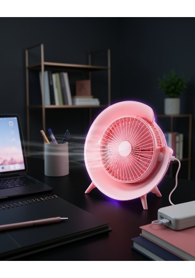 Şarjlı Masaüstü Fan With Gece Lambası Özellikli Uczzlm102-5