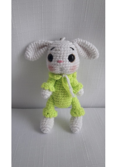 Amigurumi Yeşil Tavşan Anahtarlık