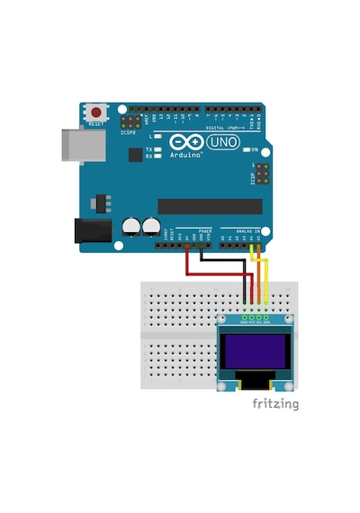 0.96" Mavi Oled Lcd Modül 128 x 64 Pixel IIC I2C Seri 0.96” Ekran Göstergesi