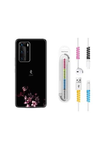 Huawei P40 Pro Kılıf Kablo Koruyuculu Love 1629