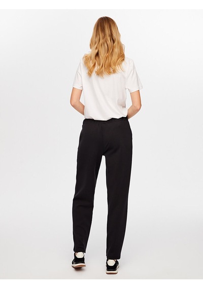 Önü Dikiş Detaylı Modallı Wide Leg Fit Eşofman Alt W26esa005 Uw26esa00510 Siyah