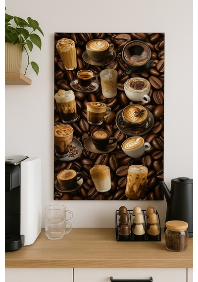 Kahve Tutkusu Barista Sanatı Ve Sıcak Enerji Cam Tablo