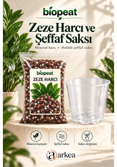 Zeze Harcı 7 Litre + 1 Adet 0,75 L Şeffaf Delikli Saksı Seti