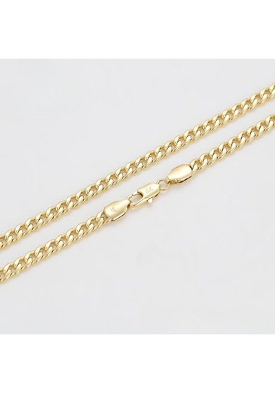 Klasik Gurmet Zincir Kolye 14 Ayar Altın Kaplama / 50 Cm Gold