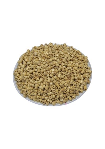 4 Mm Silindir Ham Rengi Ahşap Boncuk 50 Gr