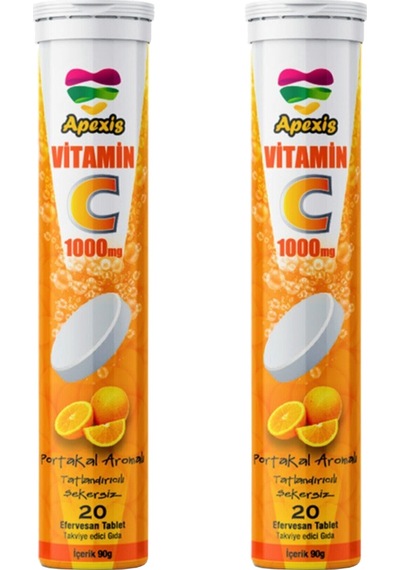 Apexis   Vitamin C 1000 Mg 20 Efervesan Tablet 2 Adet