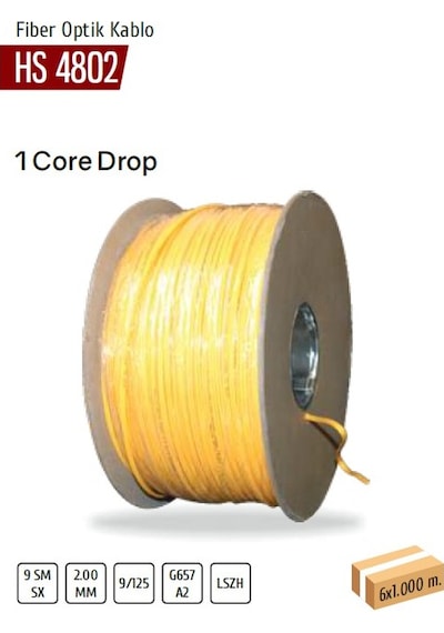 Fiber Optik Kablo, 1 Core Drop Hs 4802 100 Metre