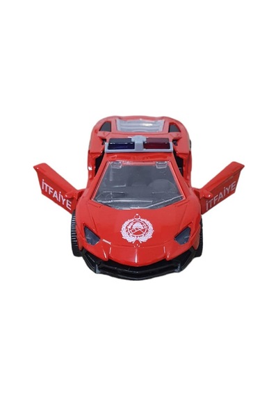 Çek Bırak Metal Araba Lamborgini - Ilk003 - İtfaiye Siyah