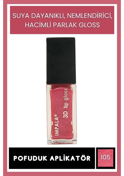 3d Lip Gloss Dudak Parlatıcı No:105