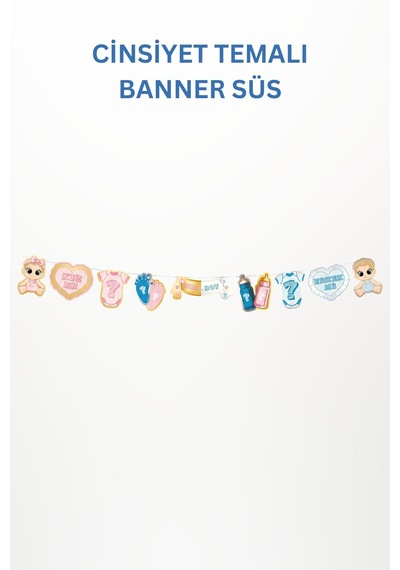 Cinsiyet Partisi Süsleri Seti Kız Mı Erkek Mi Baby Shower Gender Reveal Parti Dekorasyon Seti Pembe Mavi