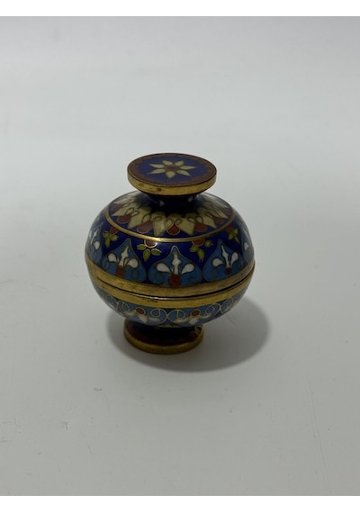 Antika Cloisonne Minyatür Kavanoz 5x4,5cm 126