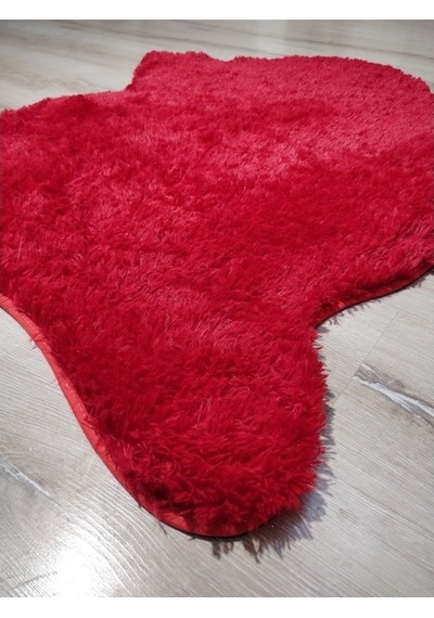 Yamalıhome Tavşan Tüyü Kırmızı 70 x 100 Cm Peluş Post Halı