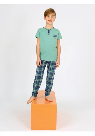 Vitmo Erkek Çocuk Kısa Kollu %100 Pamuklu Düğme Detaylı Cool Boy Pijama Takımı ÇAĞLA Çağla Yeşili Vitmo Erkek Çocuk Kısa Kollu %100 Pamuklu Düğme Detaylı Cool Boy Pijama Takımı ÇAĞLA Çağla Yeşili