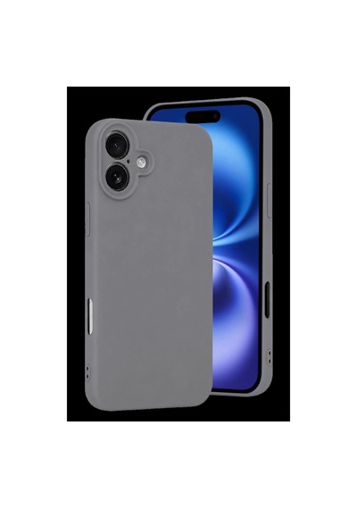 Apple iPhone Uyumlu  16 Plus Kılıf First Silikon - Gri