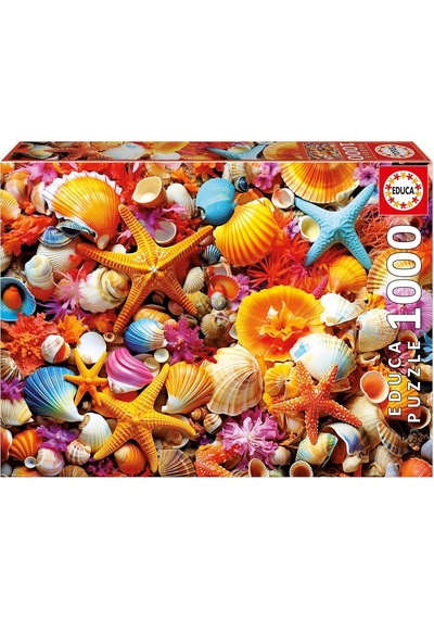 Educa 20246 Puzzle - 1000 Parça Deniz Kabuğu Kolajı Yapboz - Shell Collage
