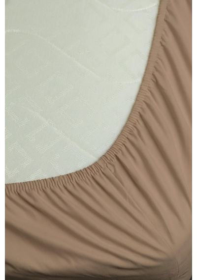 %100 Pamuk Ranforce Premium King Size Lastikli Çarşaf Seti - Moch Mocha