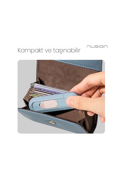Nusıgn Mini Kesici Bıçak Otomatik Geri Çekmeli Güvenli Maket Bıçağı Mavi