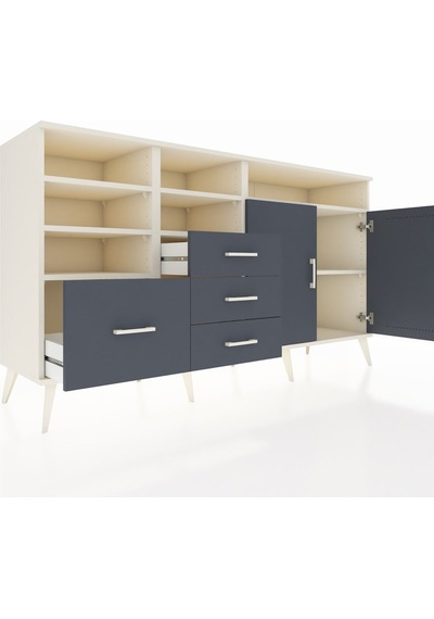 Kronos Konsol 7 Raflı 4 Çekmeceli 2 Kapaklı 176x59x99 Aytaşı-antr Aytaşı-antrasit Kronos Konsol 7 Raflı 4 Çekmeceli 2 Kapaklı 176x59x99 Aytaşı-antr Aytaşı-antrasit