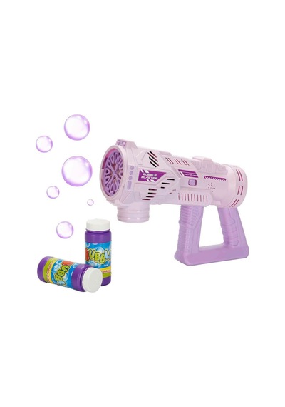 Işıklı Köpük Tabancası 30 Cm - 2 Adet Solüsyonlu Pilli Baloncuk Makinesi+ 500ml Solüsyon Hediyeli