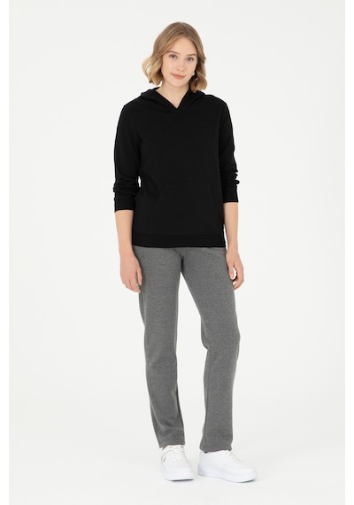 U.S. Polo Assn. Kadın Siyah Kapüşonlu Sweatshirt 50296947-VR046