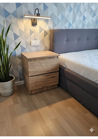 Karmen Ahşap Renk Gizli Bölmeli Komodin Ahşap