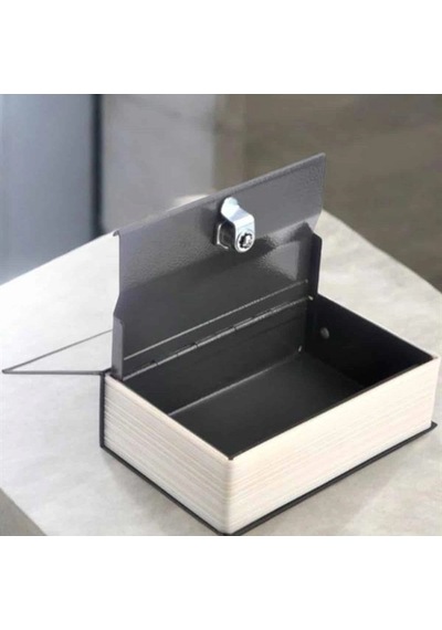 İngilizce Sözlük Görünümlü Anahtarlı Gizli Mini Çelik Kasa Kitap Tipi