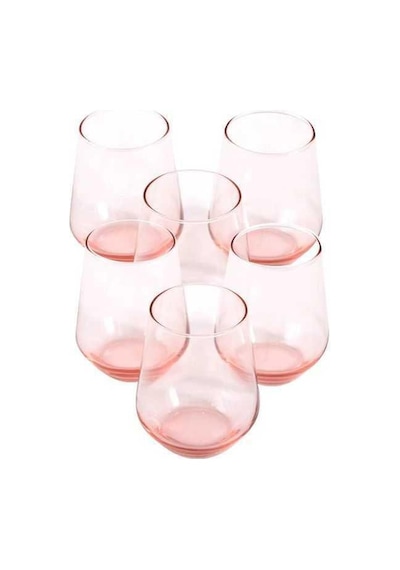 Paşabahçe 41536 6'lı Pembe Allegra Bardak Su Bardağı - Meşrubat B