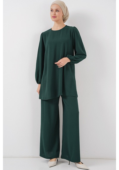 Bigdart Ayrobin Tunik Pantolon Alt Üst Takım 6712 - Zümrüt Yeşili