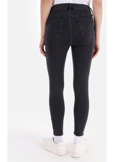 Colins 759 Lara Süper Slim Fit Normal Bel Dar Paça Siyah Kadın Pantolon Cl1066383 Mavi