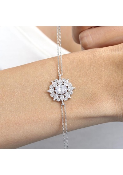 Effective Diamond Paris Işıltısı Işıltılı Gümüş Bileklik