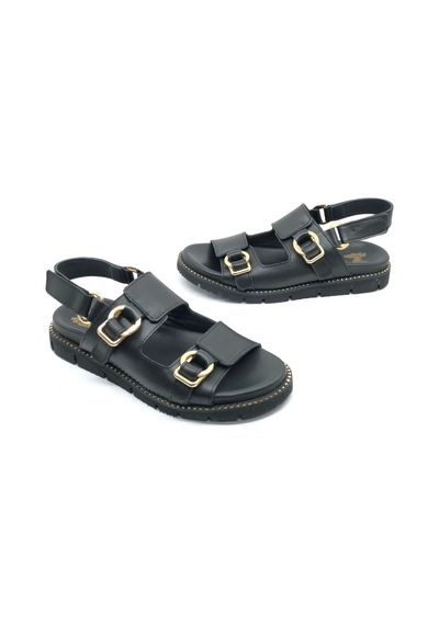 Venüs Lagos Hakiki Deri Comfort Ortopedik Kadın Sandalet Siyah Venüs Lagos Hakiki Deri Comfort Ortopedik Kadın Sandalet Siyah