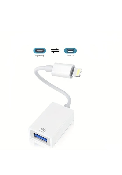E-kervan Apple Uyumlu iPhone Lightning To Usb Çevirici Dönüştürücü Tak Ve Çalıştır 1 Adet