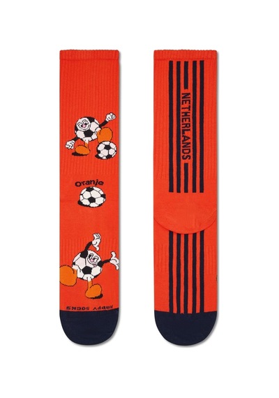 Happy Socks Team Netherlands Football Günlük Unisex Çorap Çok Renkli